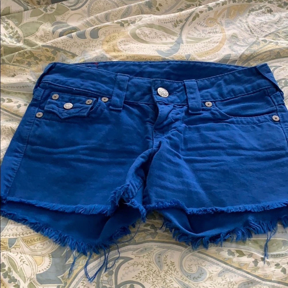 True Religion blue shorts size 25